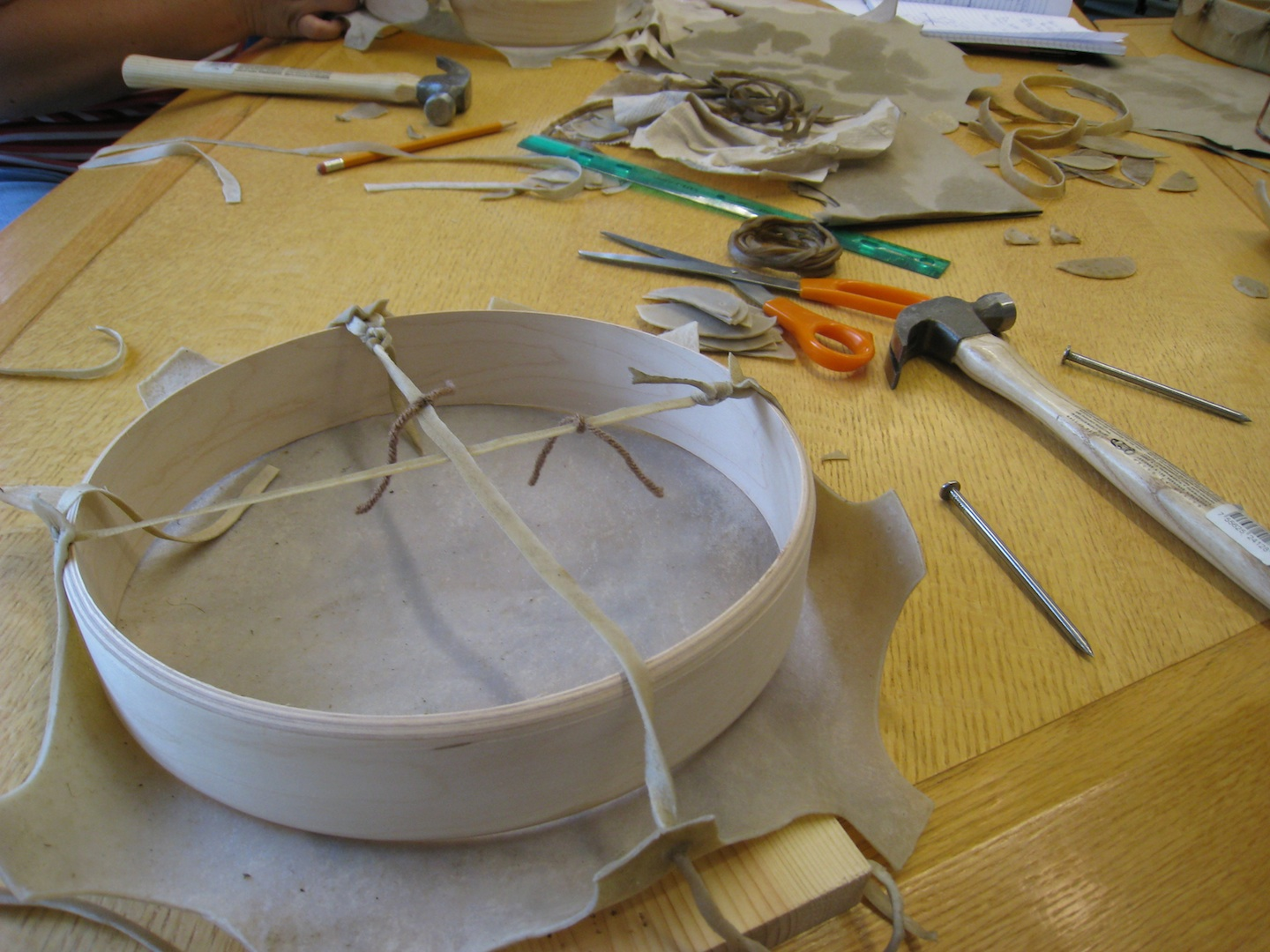 creating an Anishinaabe drum set